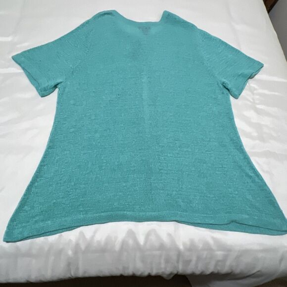 NWT Maggie Barnes Cardigan Duster Sweater Top Plus Size 2X 22/24 Sea Green Aqua - Picture 12 of 15